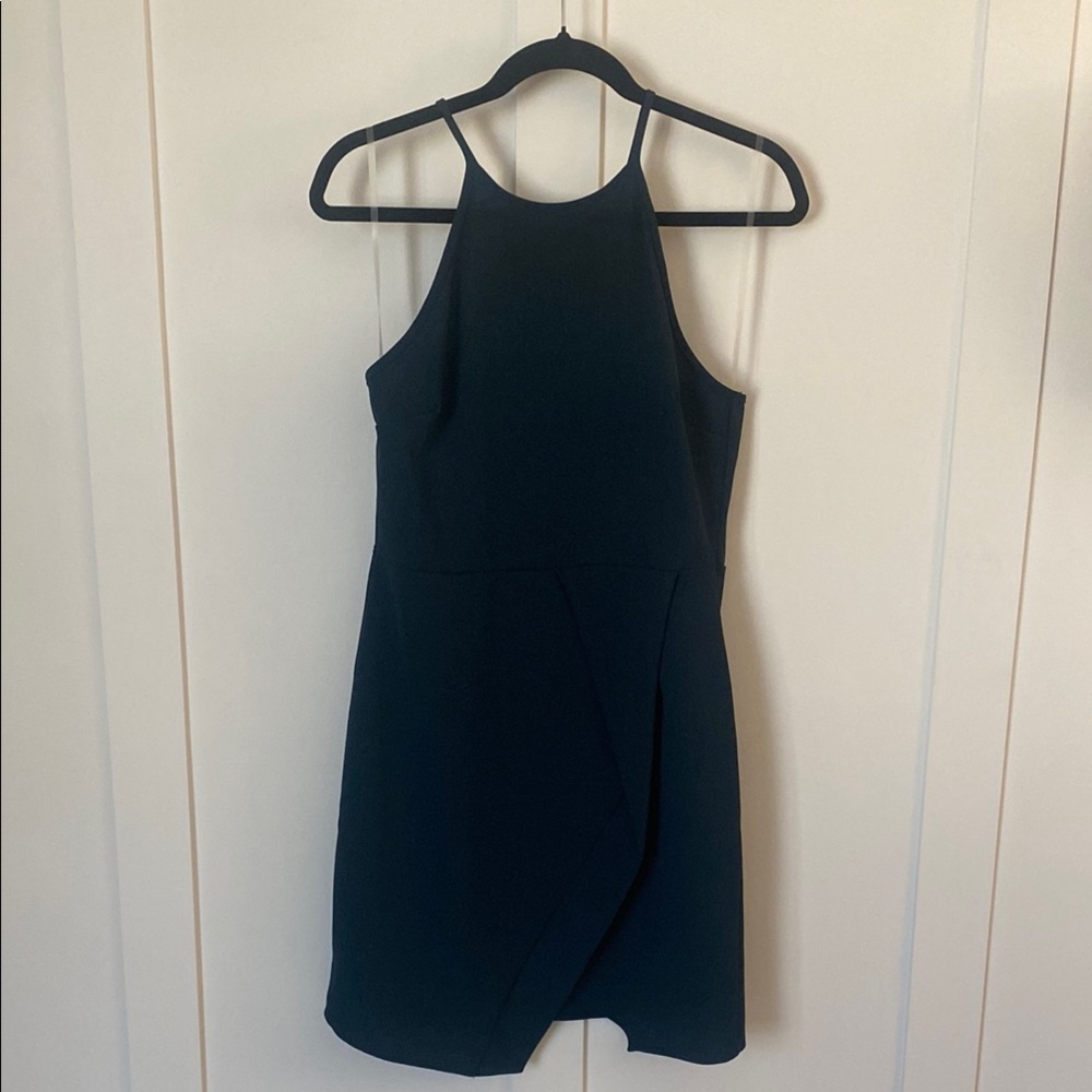 Dark Green Sheath Halter Mini Dress for Cocktail